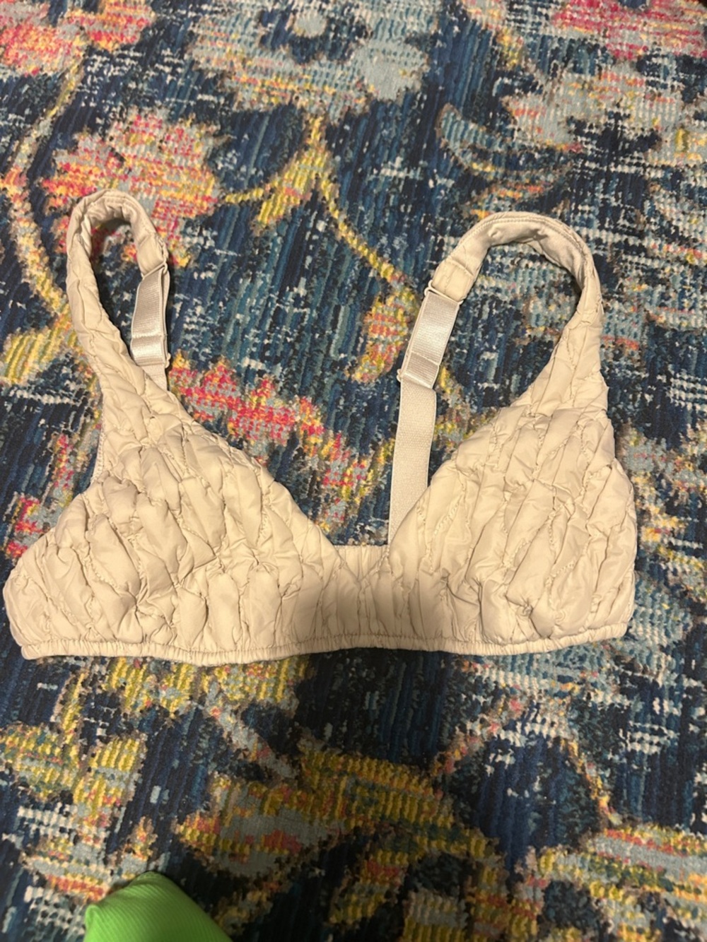 Skims quilted triangle bralette in moonbeam